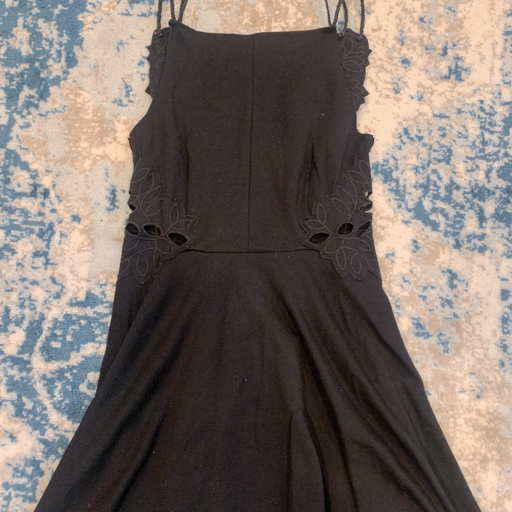 Free People | little black dress, cutout detail